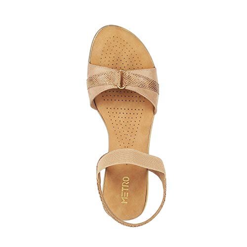 Image of Metro Women's Heeled Faux Leather Comfy Fashion Sandals