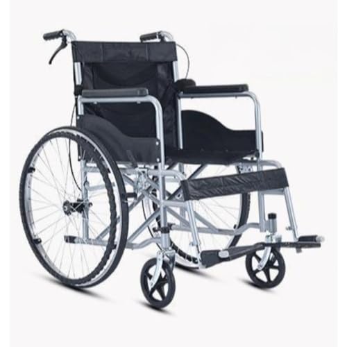 「NexPon」車いす 軽量 簡易 折り畳み 自走用 介助用 車椅子 介助ブレーキ付き ノーパンクタイヤ コンパクト 軽い車椅子 折りたたみ 車イス お年寄り 歩行車 (ハニカムメッシュブラックスポークホイール)