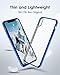 DTTO Case for iPhone Xs Max, [Lightening Series] Clear Stylish Flexible Case with Metal Luster Edge for Apple iPhone Xs Max 6.5 Inch (2018 Released)-Blue