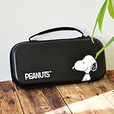 スイッチ2 ケース 収納 スヌーピー スイッチケース Switch2 用 カバー キャラクター 収納バッグ 男の子 女の子 かわいい おしゃれ シンプル ギフト プレゼント (ブラック)
