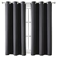 ChrisDowa Grommet Blackout Curtains for Bedroom and Living Room - 2 Panels Set Thermal Insulated Room Darkening Curtains (Dark Grey, 42 x 63 Inch)