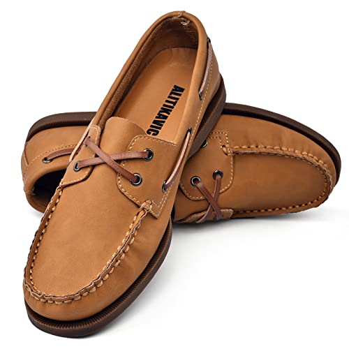 Mens Boat Shoes Leather Casual Dress Shoes Classic Loafers 6
