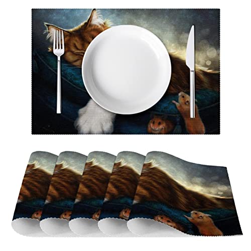 Set de table chat anti-rayures et isolant pour protéger la table de salle à manger - 3