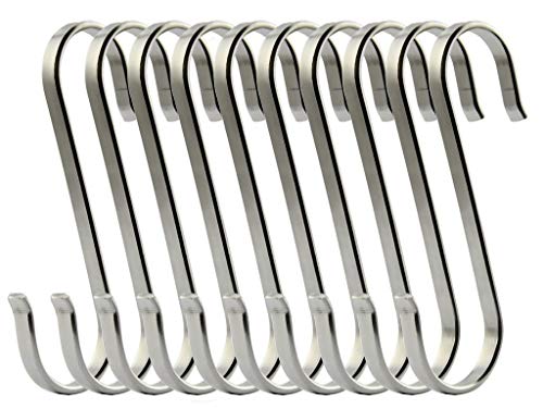 Calves Kelson Ganchos Planos en Forma de S de Acero Inoxidable Pulido (SUS304)