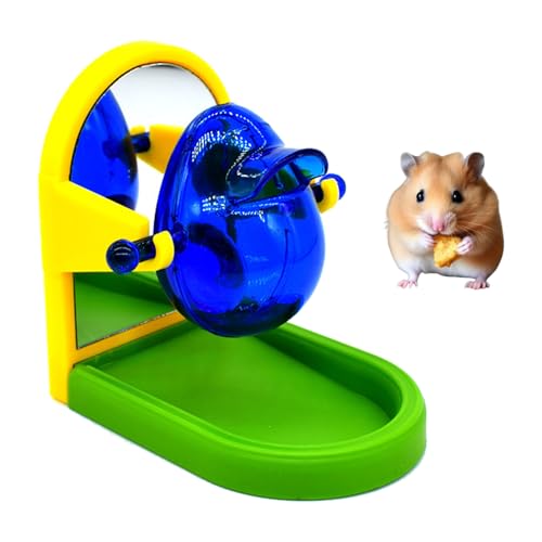 WORUIB 1 Pcs Rat Toys Parrot Interactive Foraging Toys Rat Cage Accessories Fun Leaky Food Toy Secure and Convenient for Parrots Guinea Pigs Chinchillas Hamsters Etc (Yellow Green)