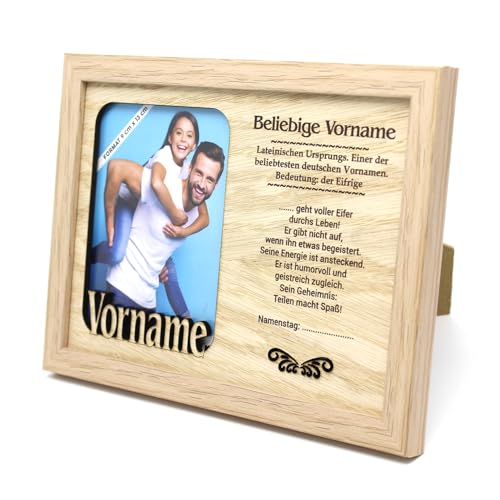 power gift PERSONALISIERTER Bilderrahmen. Fotorahmen mit...