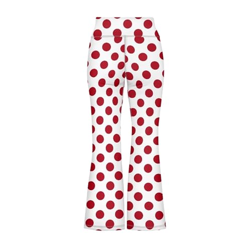 Polka Dots Flare Leggings for Girls Fall Soft Stretchy Bell Bottom Yoga Pants Spring Casual Comfy Workout Pants2