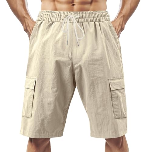 Shorts Holgados Deportivos de Hombre de Lino miniatura 1