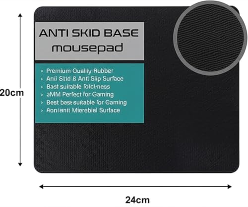 Image of ELIFF Hacker Tech Mouse Pad, Futuristic Digital Design, Non-Slip Base, 3mm Thick, Polyester, 190mm x 230mm, for Gamers and Programmers