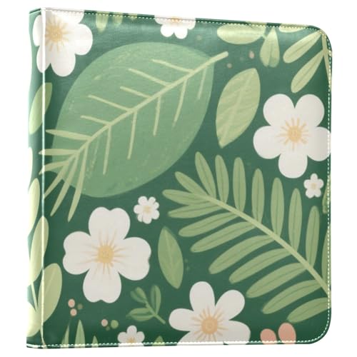 Photo Album 4x6, 5x7,6x8,Artificial Leather Photo Albums with 20 Detachable Sheets Plant Print for Family Wedding,Multi 18