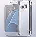 Galaxy Note7 Mirror Shell, OMORRO Newest Awesome Translucent View Flip Smart Stay Window Sleep/Awake Function [QR Code] Mirror Ultralight Slim Protection Case for Samsung Galaxy Note 7 Silver