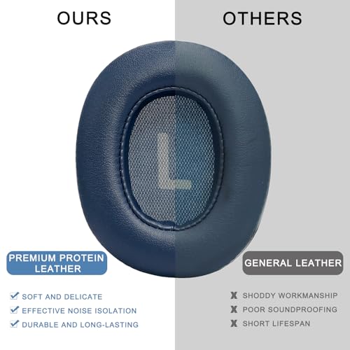 Image of GEVO Earpads for JBL Tune 770NC /760NC (Not Fit JBL Live Series) Headset | Ear Cushions for JBL Tune 700BT /710BT /720BT /750BT /750BTNC /760NC /770NC | Protein leather | Original-Fit Design | Blue