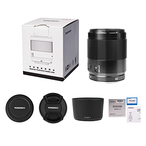 Image of YONGNUO 85mm F1.8S DF DSM, Medium Telephoto Prime Lens for Sony E Mount, Full Frame Portrait Lens Black