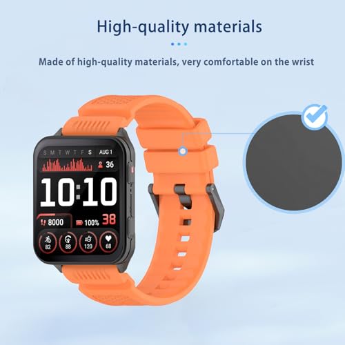 Correa de silicona naranja para Garmin Venu X1 miniatura 3