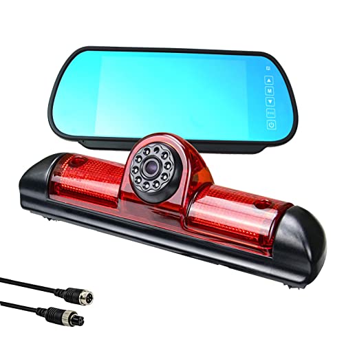 Caméra de recul pour feu de freinage sur le toit de voiture pour Citroën Jumper/Fiat Ducato X250/Peugeot Boxer (Caméras de recul avec moniteur)