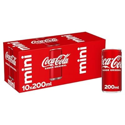 Coca-Cola Sabor Original, Refresco de Cola - Pack 10 Mini Latas de 200 ml | Ya disponible en tu tienda friki favorita! En mundofriki.es!