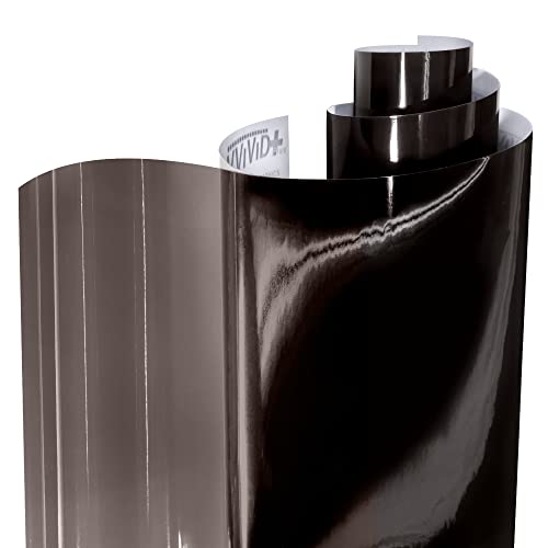 Vvivid Dark Black Headlight Taillight Tint Air-Release Vinyl Wrap Film Roll (12" X 24" 2-Roll Pack) #TOP4