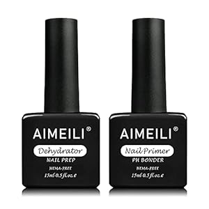 AIMEILI 2 x 15 ml Dehydrator Nail Prep en Primer, Air Dry Nail Primer Nail Dehydrator voor acrylnagels Gelnagels