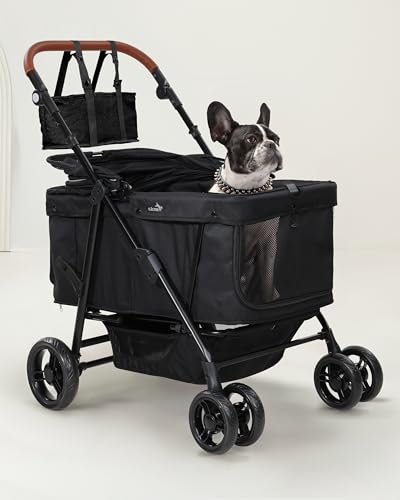 Dog Stroller for Large & Medium Dogs (20–132 lbs), Pet Stroller for 2 Small Dogs, Extra Large Heavy Duty, Foldable & Ventilated
