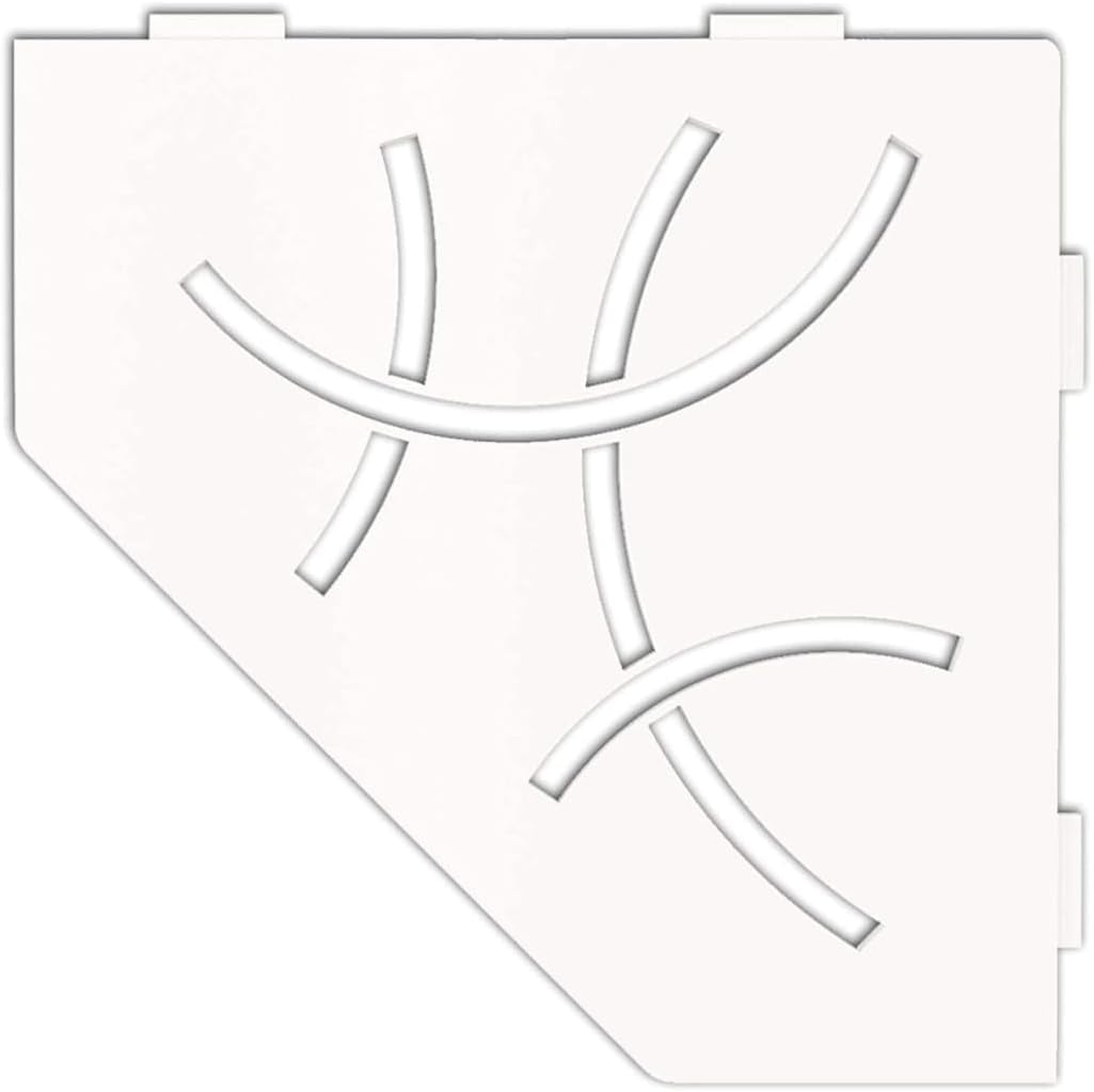 Schluter Systems Pentagonal Corner Shelf-E - Curve Design -Matte White - (SES2D6MBW) Kerdi-Line Shower Acessory