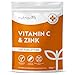 Produktbild Vitamin C & Zink - 120 Tabletten - Hochdosiert mit 1000mg Vitamin C + 20mg Zink - Laborgeprüft, vegan & optimal bioverfügbar - ohne unnötige Zusatzstoffe - Unterstützung des Immunsystems - Nutravita