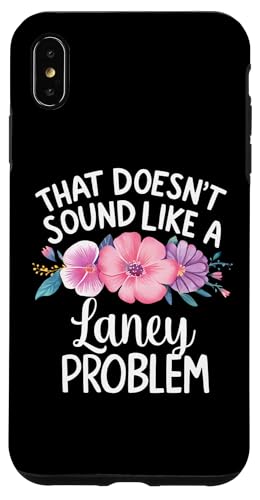 LANEY Personalized Cute Flower Girls LANEY Name スマホケース iPhone XS Max 用