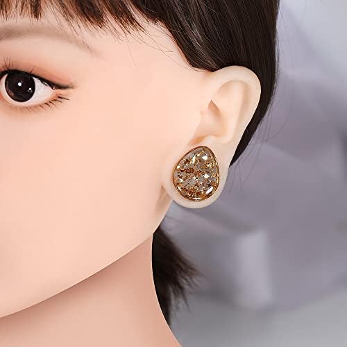 COOEAR Embouts D'oreille PiercingJ - Écarteurs évasés En Forme De Tunnel, 2 Paires De Boucles D'oreilles En Acrylique Colorées, 0g(8mm), Acrylique, Grès