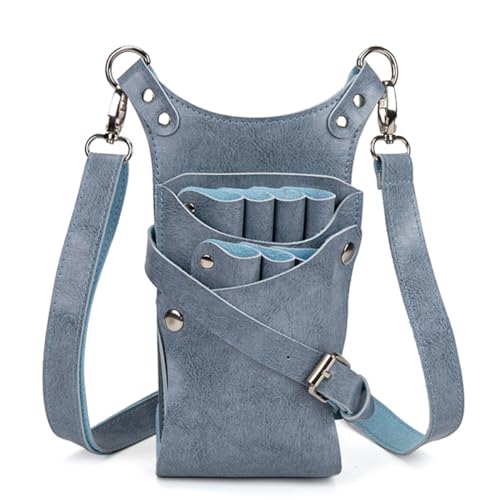 Niaoszhex Friseur Gürteltasche, Scherentasche, Barber Werkzeugtasche Friseurtasche Friseur Salon Schneide Tasche Friseurin für Friseursalon, Scheren, Kammaufbewahrung (LQ-YZ Blau)