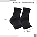 byepica 6 Pairs Compression Ankle Sleeves, Plantar Fasciitis Socks, Arch Support for Running, Breathable Ankle Braces, Black, Size L (Us Men 8-9.5)