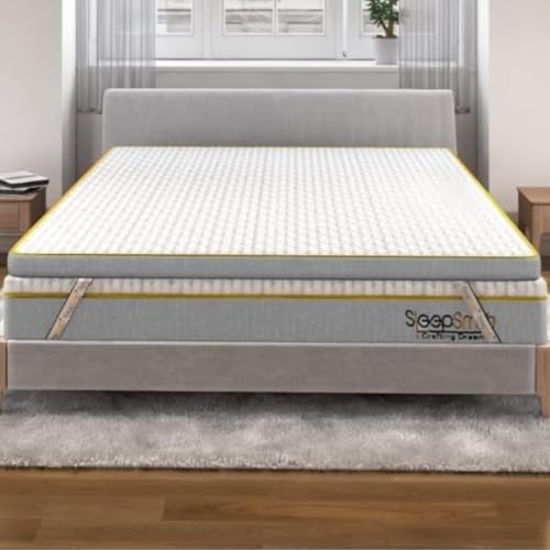 SleepSmith Mattress Topper with Flip Memory Foam & Graphite Infus...