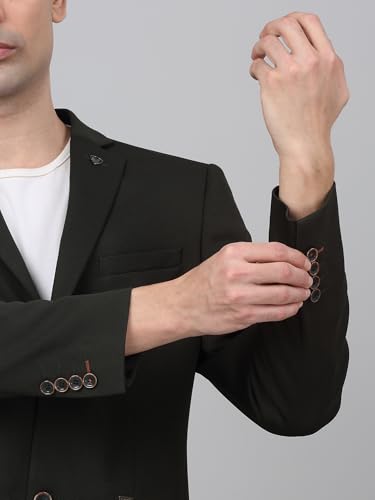 Image of Cantabil Self Design Full Sleeves Notch Lapel Casual Blazer for Men | Casual Blazer for Men | Men Blazer for Casual (P MBZC00069)
