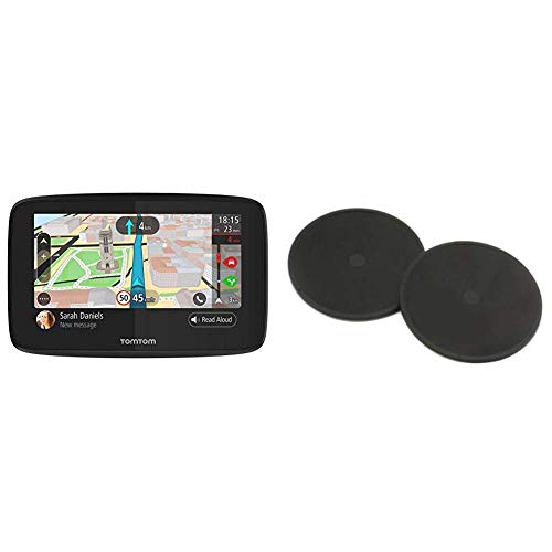 TomTom GO 520 (5 Pouces) - GPS Auto - Cartographie Monde, Trafic, Zones de Danger à Vie et Appel Mains-Libres + Disques de Fixation Adhésifs pour Tableau de Bord, Adaptés à Tous Les GPS TomTom