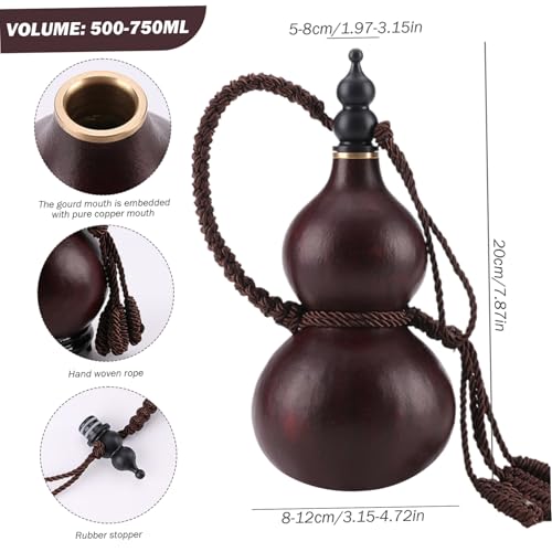 Bouteille de gourde en céramique rétro de 500 à 750 ml pour vin et eau