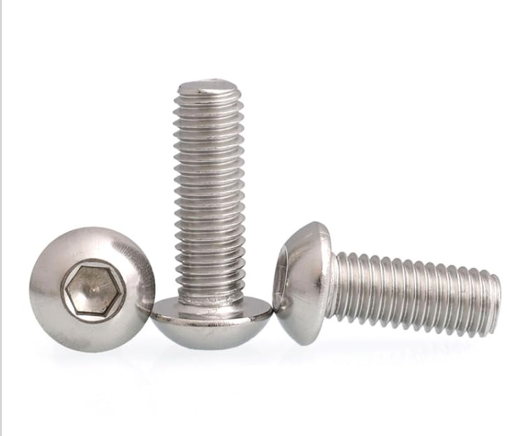 500PCS Stainless Steel Hexagon Screws, Big Flat Head Screws, Oval Head Furniture, Baby Bed Bolts - (Color: M10 12mm)