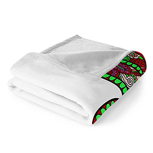 Couverture sofa 3D palmier rouge pour des soirées cocooning