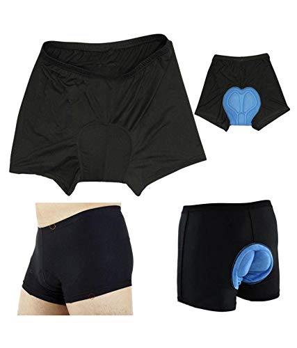 Auzest Ropa Interior de Ciclismo Acolchada 3D / Shorts para Distancia y Bicicleta de montaña (MTB): Gel de sílice, Antideslizante, Acolchado, Transpirable y de Secado rápido Cover