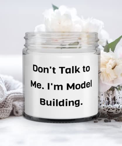 Sarcastic Model Building Gifts, Don't Talk to Me. I'm Model Building, Fancy Candle For Friends From