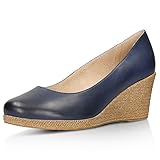 Diese dunkelblauen Pumps mit Keilabsatz schauen fantastisch als eine Basis der Outfits für ganz besondere Anlässe aus. Ansprechendes Design macht diese Schuhe zu einer ausgezeichneten Basis der Outfits modernen Frauen.