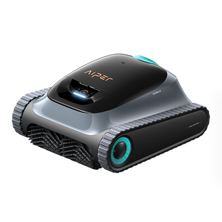 Image of Aiper Scuba S1（2024） - Robotic Pool Cleaner, Powerful Suction, 150-Min Runtime, Wall & Waterline Cleaning, for Inground & Above Ground Pools up to 1600 sq.ft