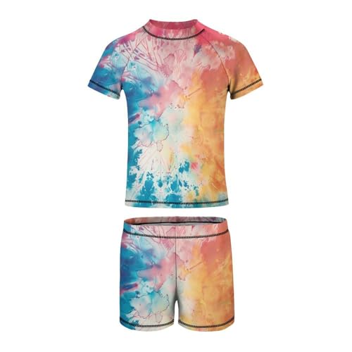 Tie DyeChildren's Casual Swimsuit Set - Simple and Versatile10-12Y（150cm）2
