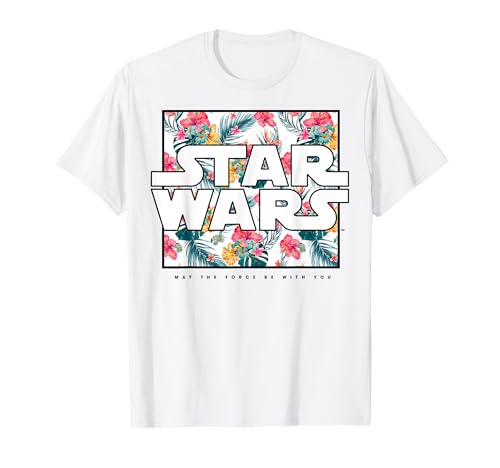 Star Wars May The Force Be With You t-shirt imprimé fleurs pour vos sorties décontractées d'été