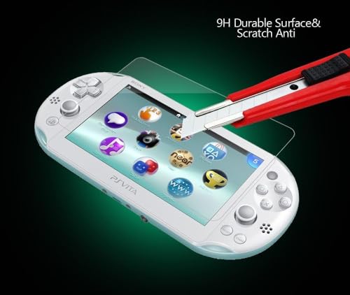 Image of TMG Screen Protector for PS Vita 2000, Premium HD Clear 9H Tempered Glass Screen Protective for Ps Vita PSV 2000-Max Clarity and Touch Accuracy