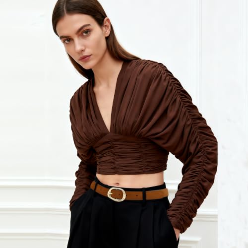 Image of Earnda Women Leather Belt for Jeans Dresses Fashion Buckle Waist Belts