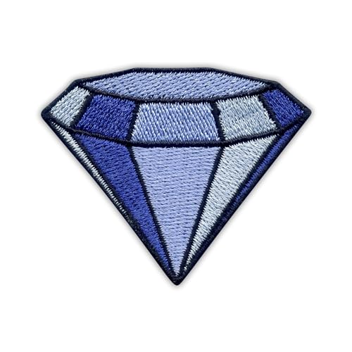 Patch brodé losange Sparkler bleu à dos magnétique pour vêtements - 2