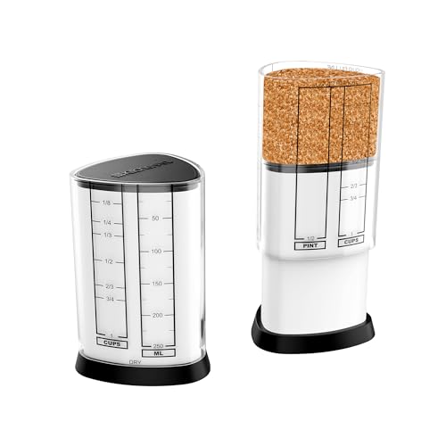 KitchenArt 1 Cup Tri Adjust A-Cup, Easy Pour Adjustable Measuring Cup