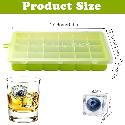 Bandejas de Hielo de Silicona 3 Pack con Tapa miniatura 2