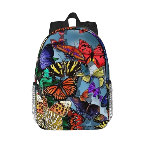 Sac à dos voyage imprimé papillon confortable pour escapades et randonnées