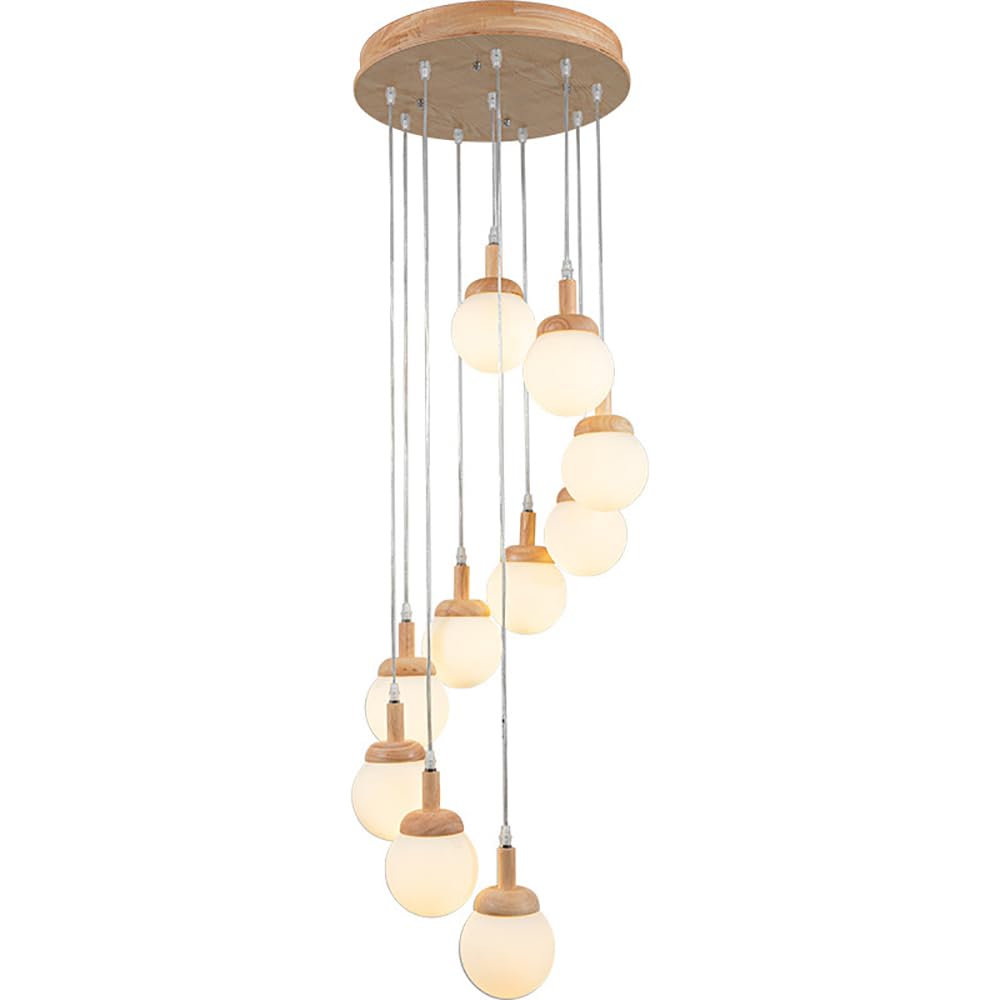 Lampe d'escalier moderne et long lustre suspendu pour plafond haut de duplex