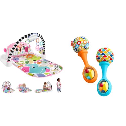 Fisher-Price Baby Activity Mat Glow and Grow Kick & Play Piano Gy...