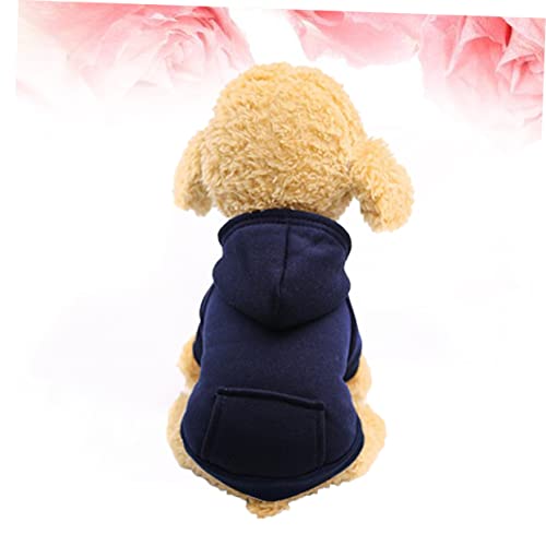 Mipcase Pet Supplies Puppy Supplies Puppy Clothes Puppy Pajamas Pet Plush Coats Dog Winter Clothes Warm Costume For Dog Pet Costume Dog Costume Clothing Pet Dog Navy Coat Pet Clothes #TOP6